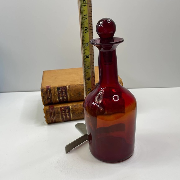 Pilgram Decanter Tequilia Sunset Red and Orange Decanter - Picture 5 of 7